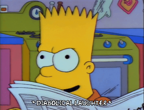 Devious Laugh Bart Simpson GIF