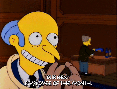 Devious Mr Burns Finger Run GIF
