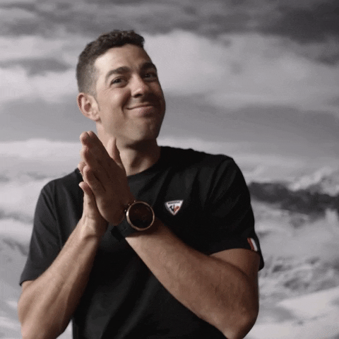 Devious Skier Rubbing Hands GIF