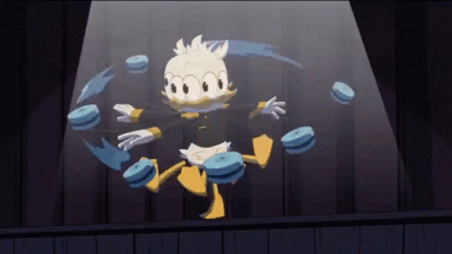 Dewey Duck Tangled In Yo Yo String GIF