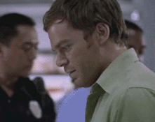 Dexter Morgan Awkward Greeting GIF