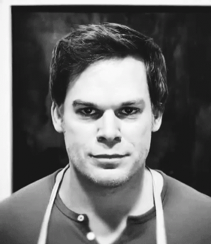 Dexter Morgan Intense Look Black And White GIF