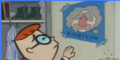 Dexter Adoring Einstein Poster GIF