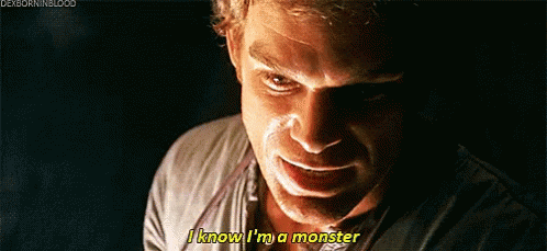 Dexter Morgan Knows He's A Monster GIF