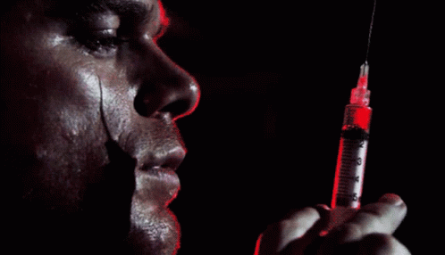 Dexter Morgan Bloody Syringe On Hand GIF