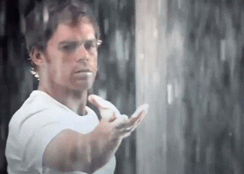 Dexter Morgan Checking Out Rain GIF