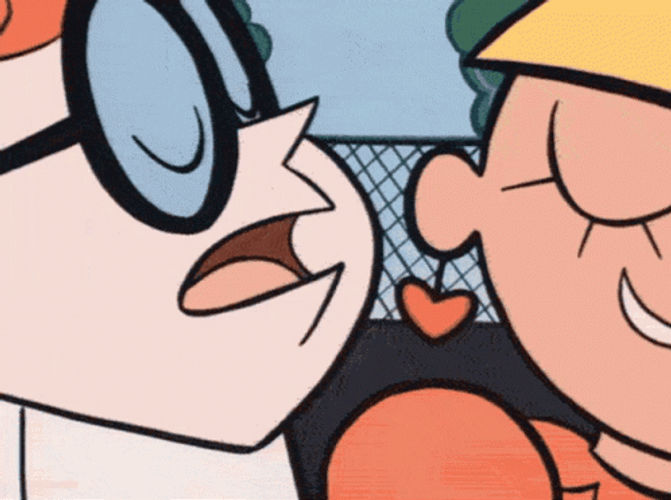 Dexter Close Up Whispering On Deedee GIF