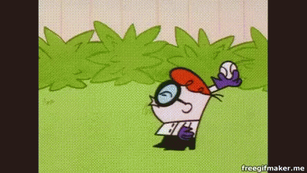Dexter from Dexter's Laboratory Throwing Ball