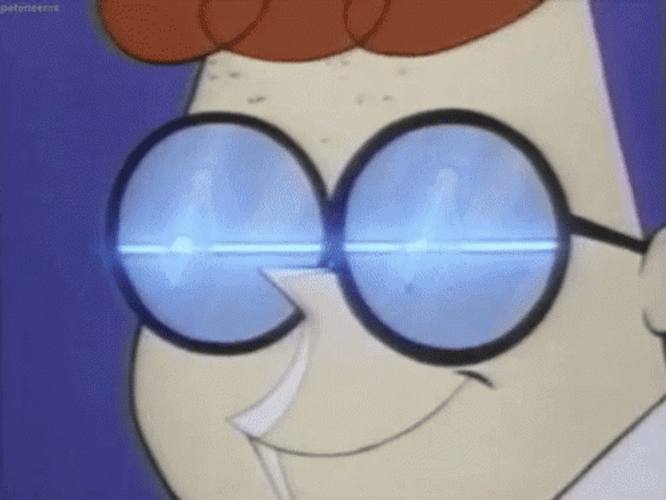 Dexter Heartbeat Eyeglass Reflection GIF