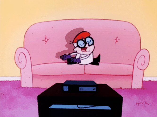 Dexter's Laboratory Dexter watching TV GIF