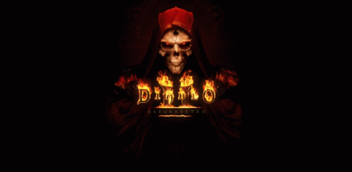 Diablo 2 Resurrected Poster Skull