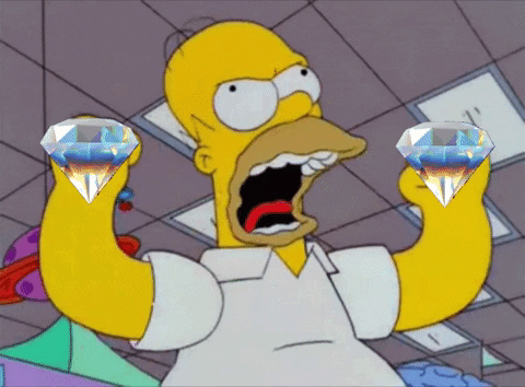 Diamond Hands Angry Homer Simpson GIF