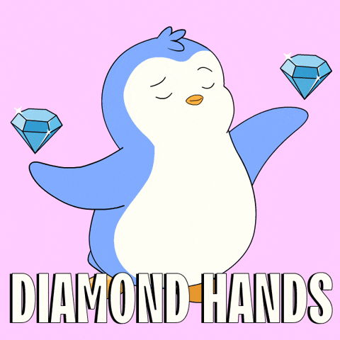 Diamond Hands Of Lil Pudgys Blue Penguin GIF