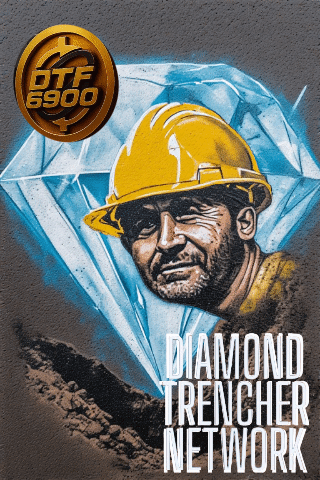 Diamond Trencher Network Poster Man in Hard Hat With Diamond