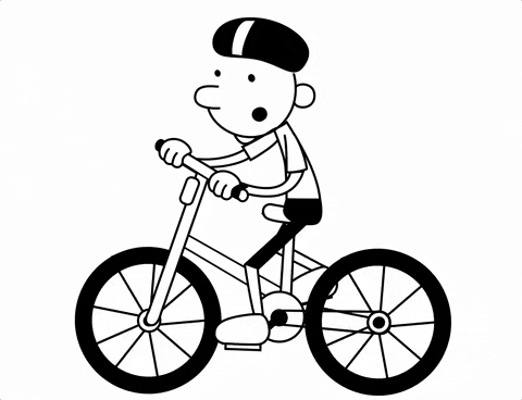 Diary Of A Wimpy Kid Greg Riding Bicycles GIF