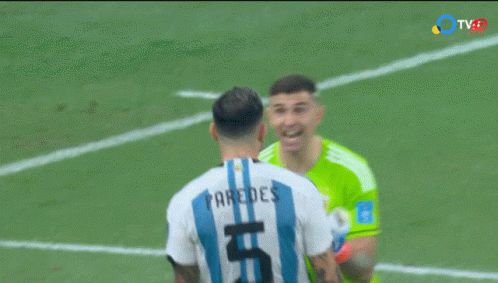Dibu Emiliano Martinez And Leandro Paredes GIF