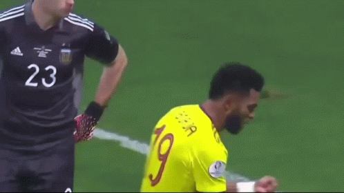 Dibu With Miguel Borja GIF