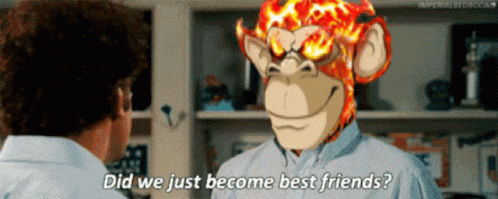 Did We Just Become Best Friends Evil Ape GIF