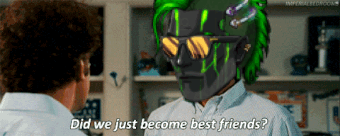 Did We Just Become Best Friends Green Alien GIF