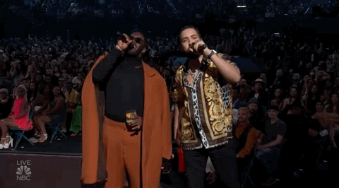 Diddy And Montana On Stage GIF