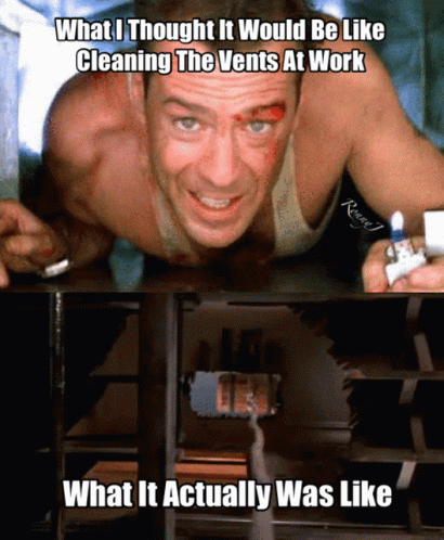 Die Hard Cleaning The Vents GIF
