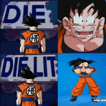 Die Lit Goku Meme GIF
