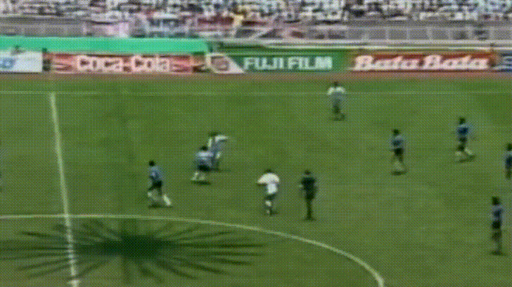 Diego Maradona Ball Interception GIF