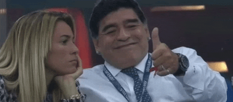 Diego Maradona Big Grin Thumbs Up GIF