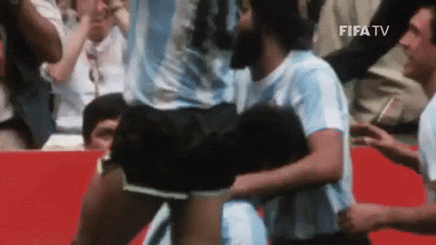 Diego Maradona Emotional Celebration GIF