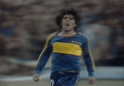 Diego Maradona Happy Screaming Celebration GIF