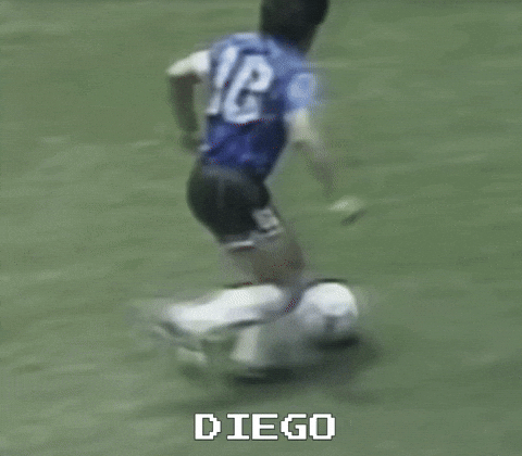 Diego Maradona High Speed Ball Kicking GIF