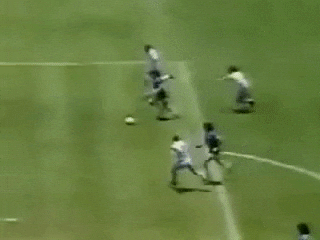 Diego Maradona Incredible Goal Kick GIF