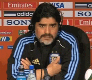 Diego Maradona Mixed Reactions Interview GIF