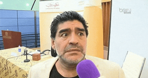 Diego Maradona Surprised Shaking Head GIF