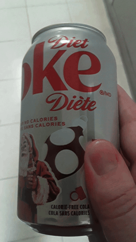 Diet Coke Santa Label