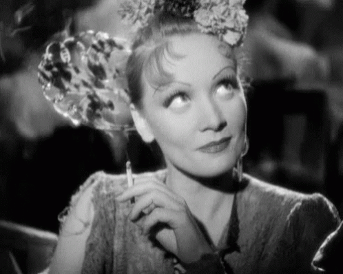 Different Marlene Dietrich Expressions GIF
