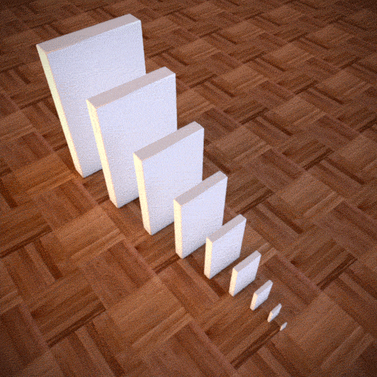 Different White Dominos Falling GIF