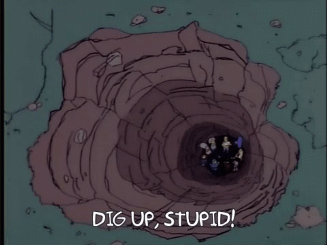 Dig Up The Simpsons Digging GIF