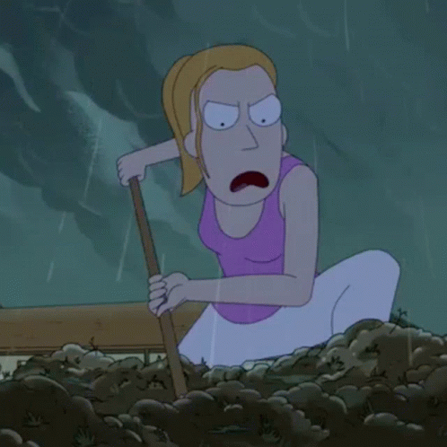 Rick And Morty Digging GIF