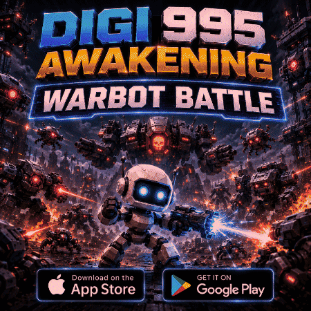 Digi 995 Awakening Warbot Battle Robot Holding Gun GIF