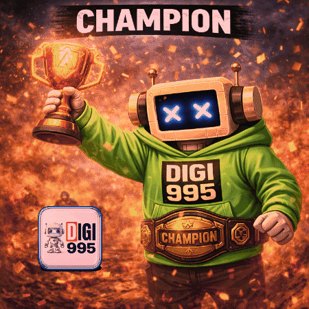 Digi 995 Champion Holding Trophy GIF