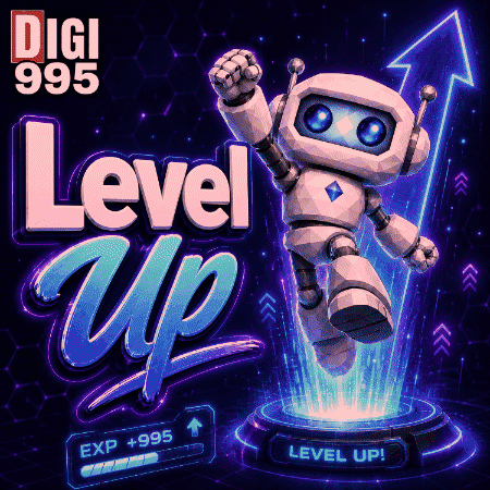 Digi 995 Level Up Robot Advertisement