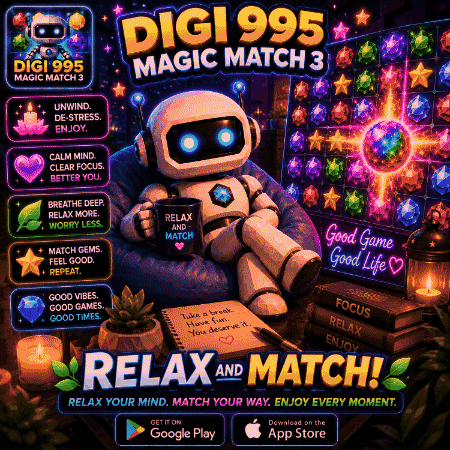 Digi 995 Magic Match 3 Advertisement With Robot