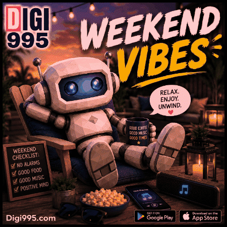 Digi 995 Weekend Vibes Robot GIF