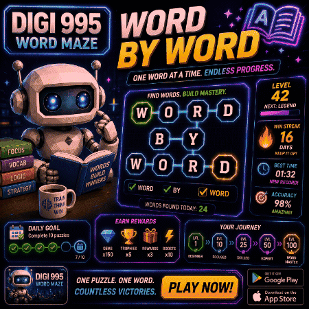 Digi 995 Word Maze Robot Reading Book GIF
