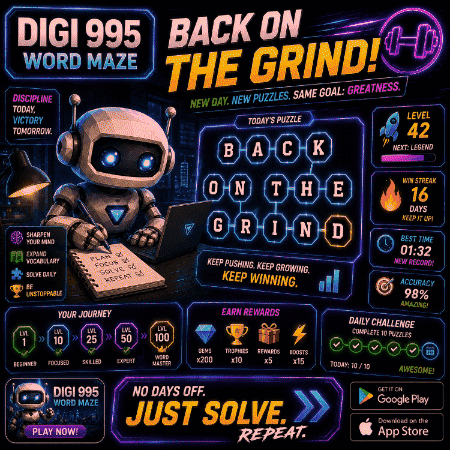 Digi 995 Word Maze Robot Writing in Notebook