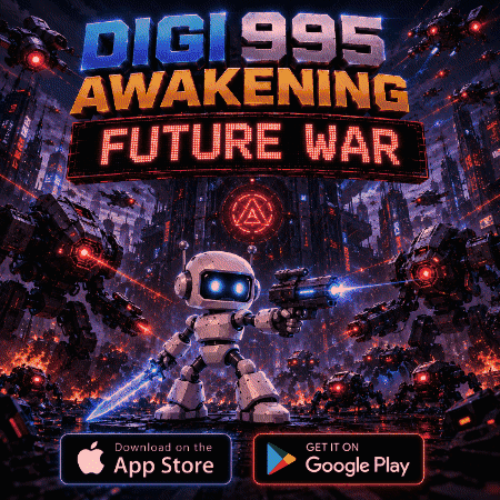Digi995 Awakening Future War Robot Holding Gun GIF