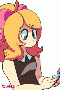 Diives Serena Surprise Kiss Pokemon GIF