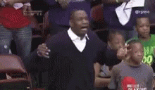 Dikembe Mutombo Upset On Game GIF