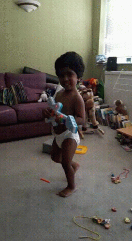 Dilly Dilly Cute Baby Guitar Playing GIF